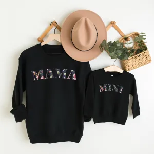 Mama & Mini  Matching Winter Floral Print Sweatshirts nursing tops best deals