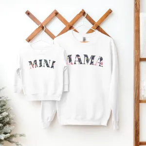 Mama & Mini  Matching Winter Floral Print Sweatshirts nursing tops best deals