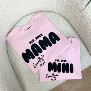 Mama & Mini Puffy Graphic T-Shirts discount mum dresses