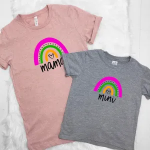 Mama & Mini Rainbow Matching Tees (MRK X) mum blouses clearance