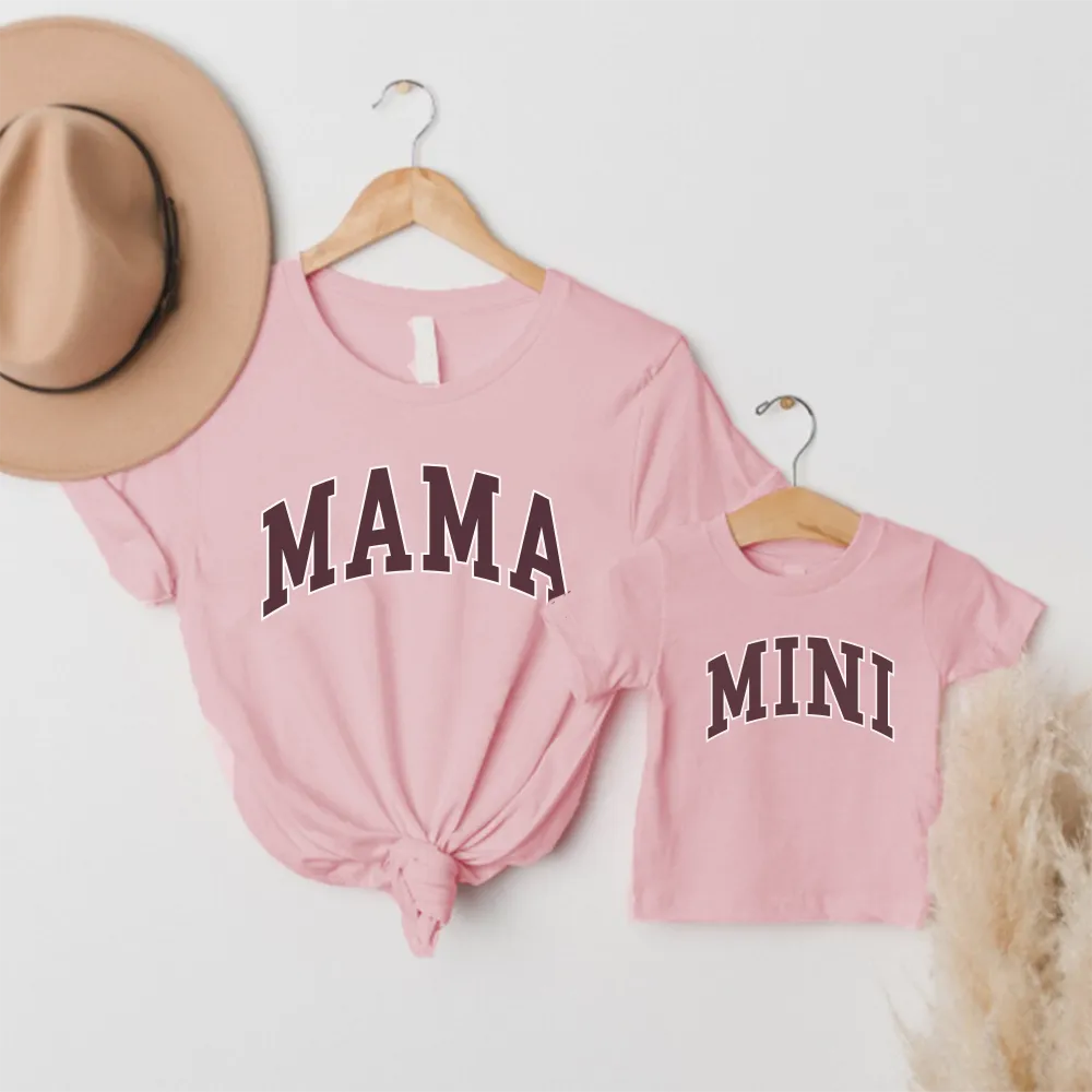 Mama & Mini Spring Varsity Matching Spirit T-Shirts maternity leggings online