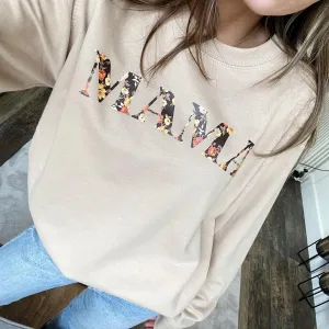 Mama Autumn Floral Print Sweatshirt postpartum clothes sale