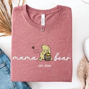 Mama Bear Hunny Personalised Year T-Shirt pregnancy jeans best price