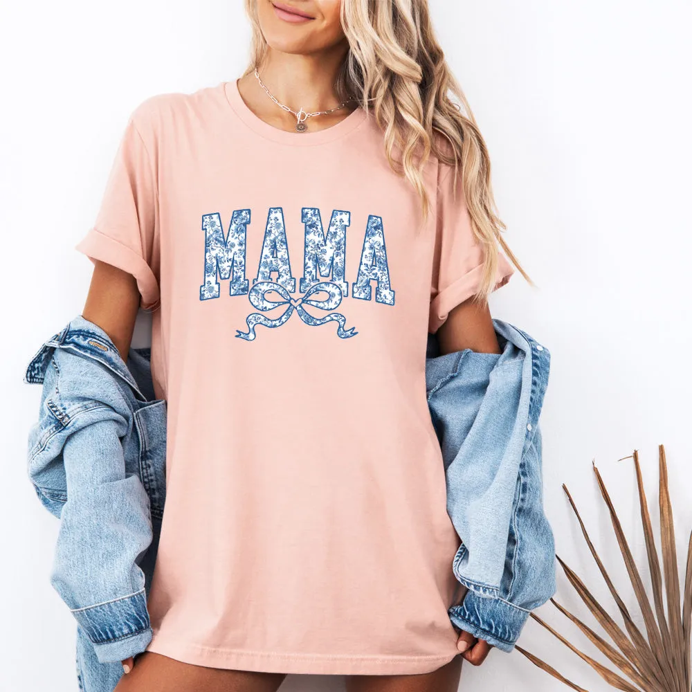 Mama Blue Floral Coquette Bow T-Shirt pregnancy jeans best price