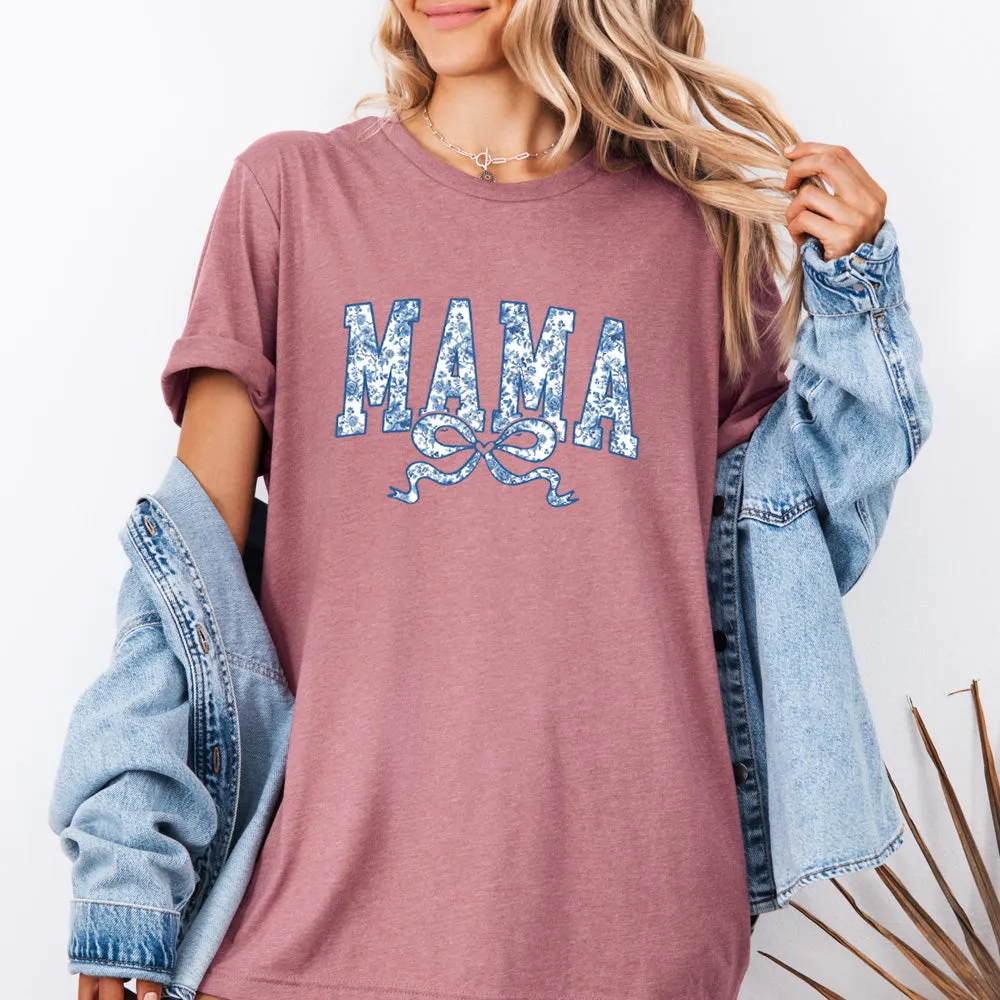 Mama Blue Floral Coquette Bow T-Shirt pregnancy jeans best price