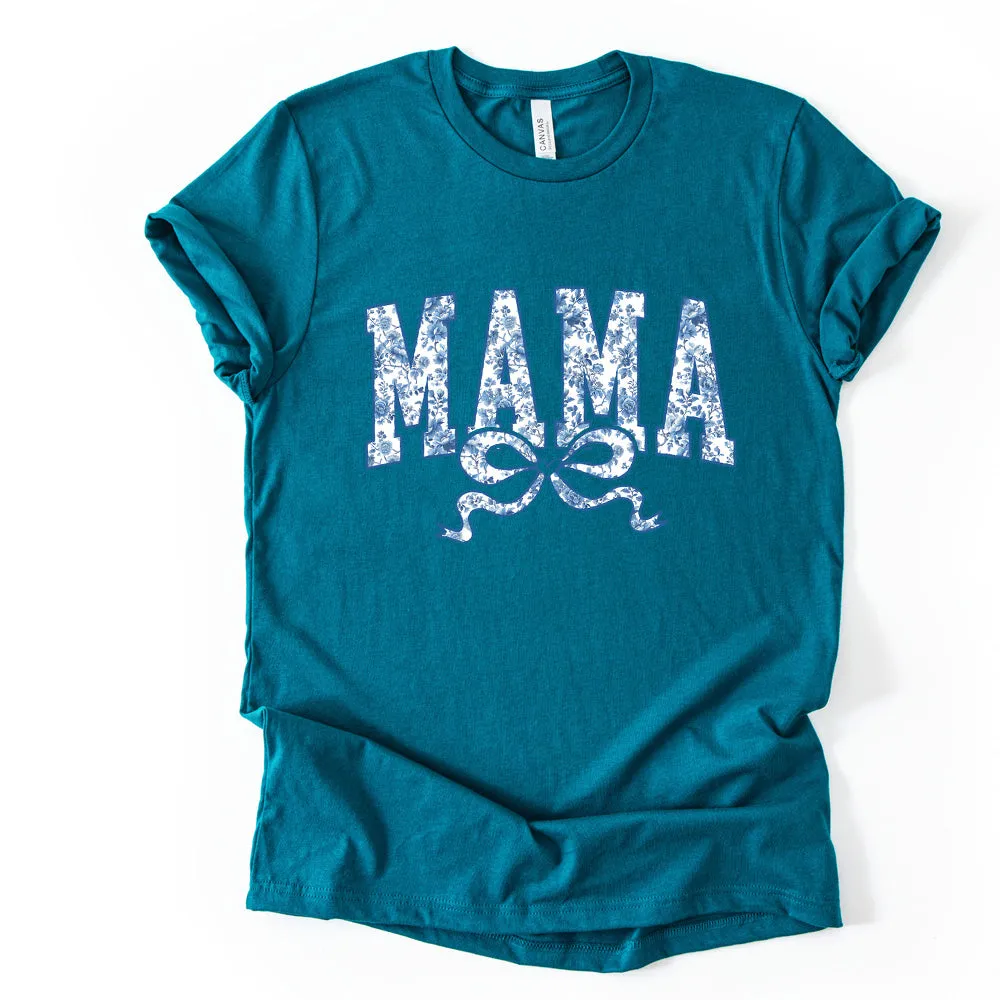 Mama Blue Floral Coquette Bow T-Shirt pregnancy jeans best price