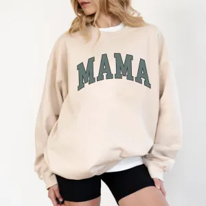 Mama Core Varsity Neutrals Women's Sweatshirt mum jeans promo