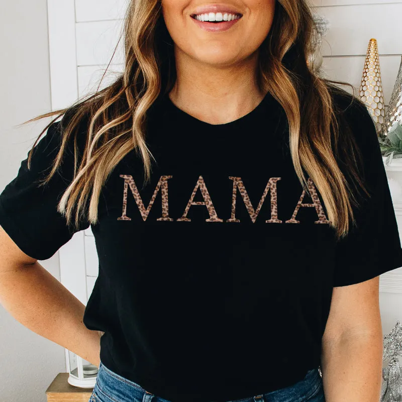 Mama Empire Leopard Print T-Shirt (MRK X) mum blouses clearance