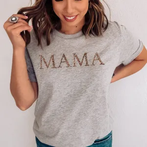 Mama Empire Leopard Print T-Shirt (MRK X) mum blouses clearance