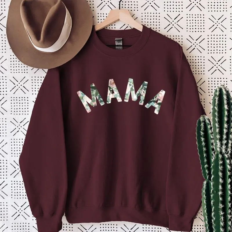 Mama Floral Print Sweatshirt postpartum clothes sale