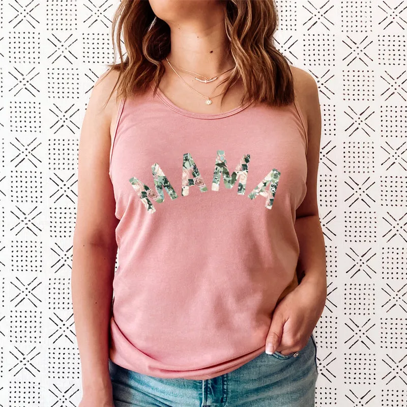 Mama Floral Summer Sleeveless Tank