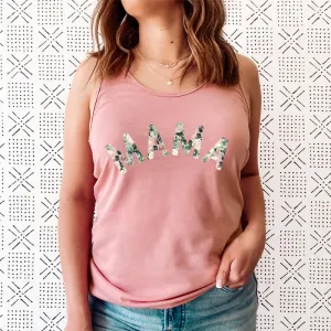 Mama Floral Summer Sleeveless Tank mum blouses clearance