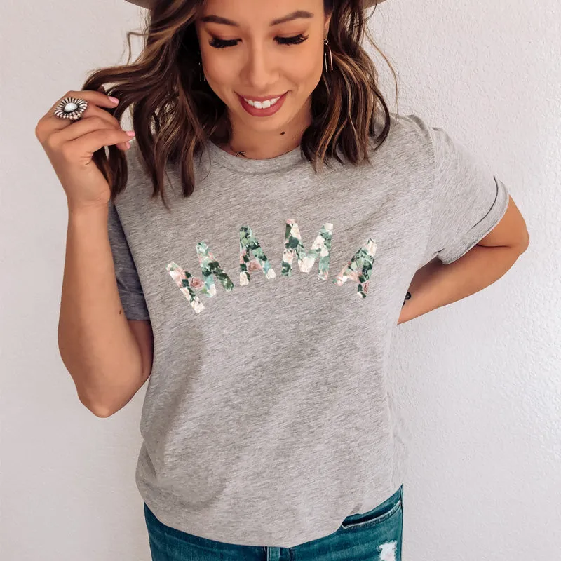 Mama Floral Summer T-Shirt (MRK X) mum blouses clearance