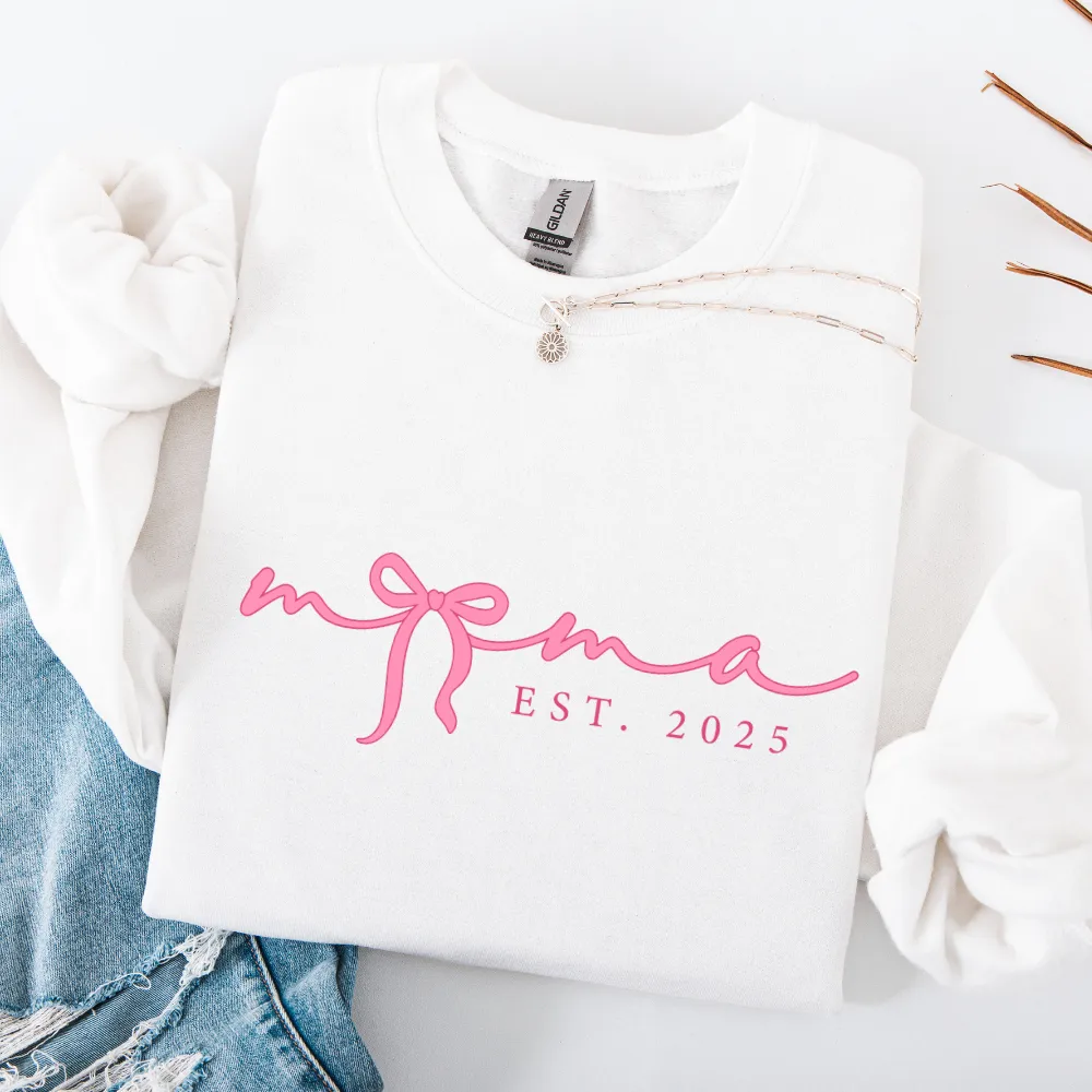 Mama In A Bow Year Established Sweatshirt girls clothes cheap