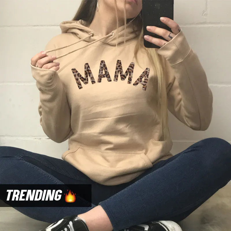 Mama Leopard Hoodie 00 (MRK X) mum jeans promo