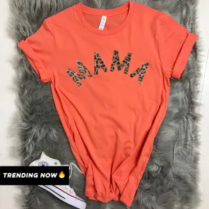 Mama Leopard Summer T-Shirts (MRK X) mum blouses clearance