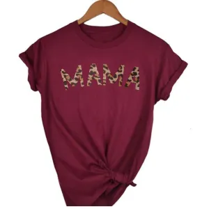 Mama Leopard T-Shirt 00 (MRK X) mum blouses clearance