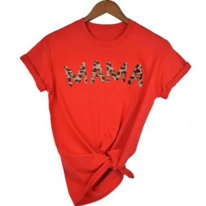 Mama Leopard T-Shirt 00 (MRK X) mum blouses clearance
