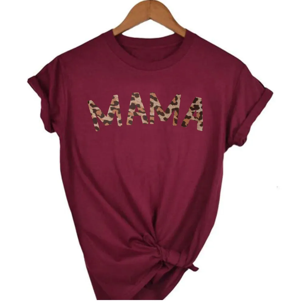 Mama Leopard T-Shirt 00 (MRK X) mum blouses clearance