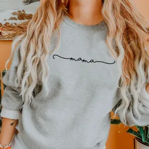 Mama Retro Script Sweatshirt mum jeans promo