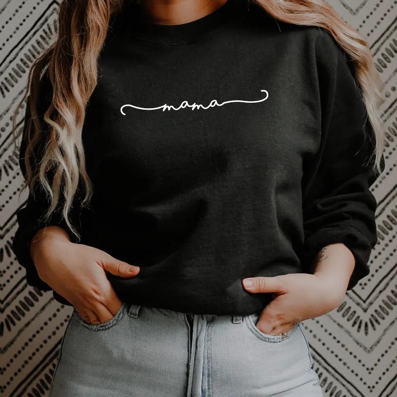 Mama Retro Script Sweatshirt mum blouses clearance