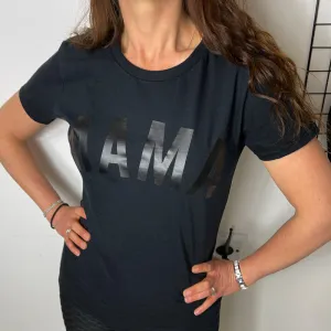 Mama Tonal Black/Black T-Shirt mum blouses clearance
