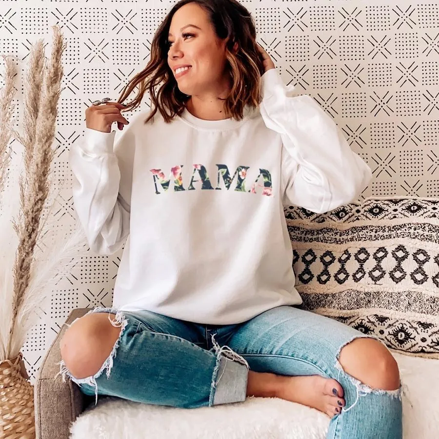 Mama Winter Floral Print Sweatshirt postpartum clothes sale