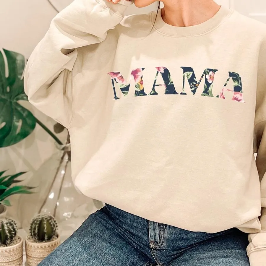 Mama Winter Floral Print Sweatshirt postpartum clothes sale