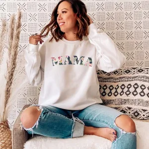 Mama Winter Floral Print Sweatshirt postpartum clothes sale