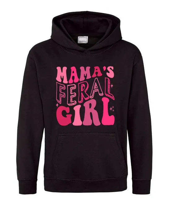 Mama's Feral Girl Hoodie girls skirts clearance