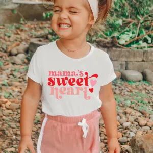 Mama's Sweetheart Valentines White Kids T-Shirt girls jeans best deals
