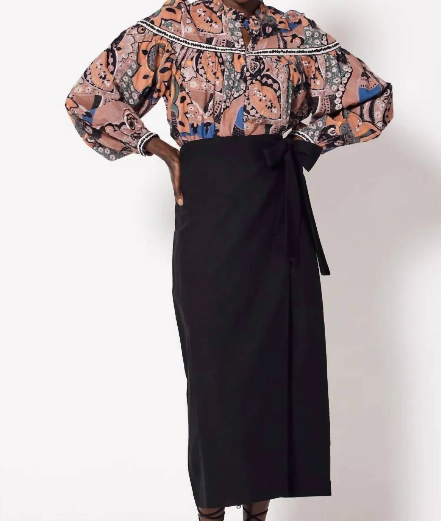 Marion Midi Skirt In Black
