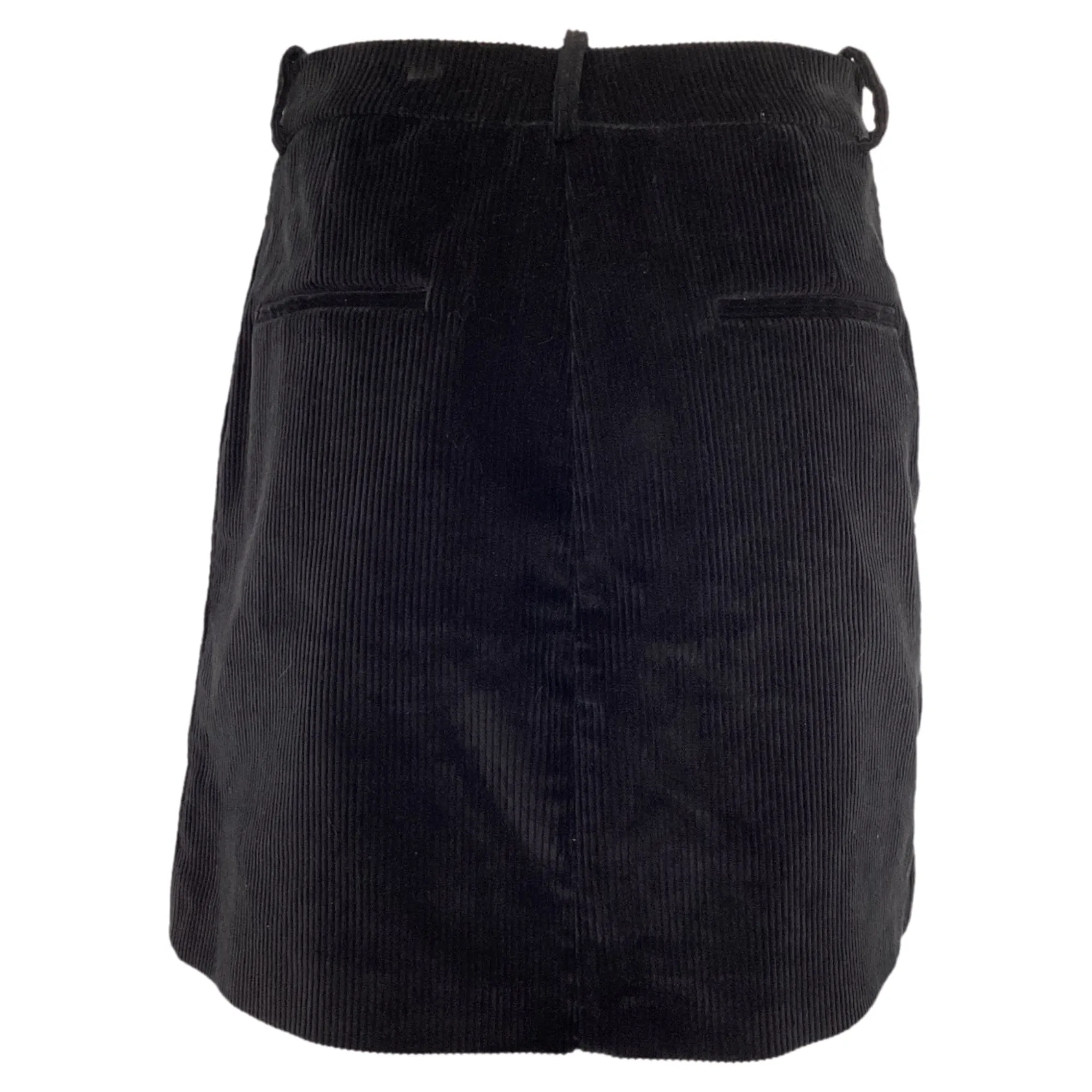 Marni Mini A-Line Skirt in Black Corduroy