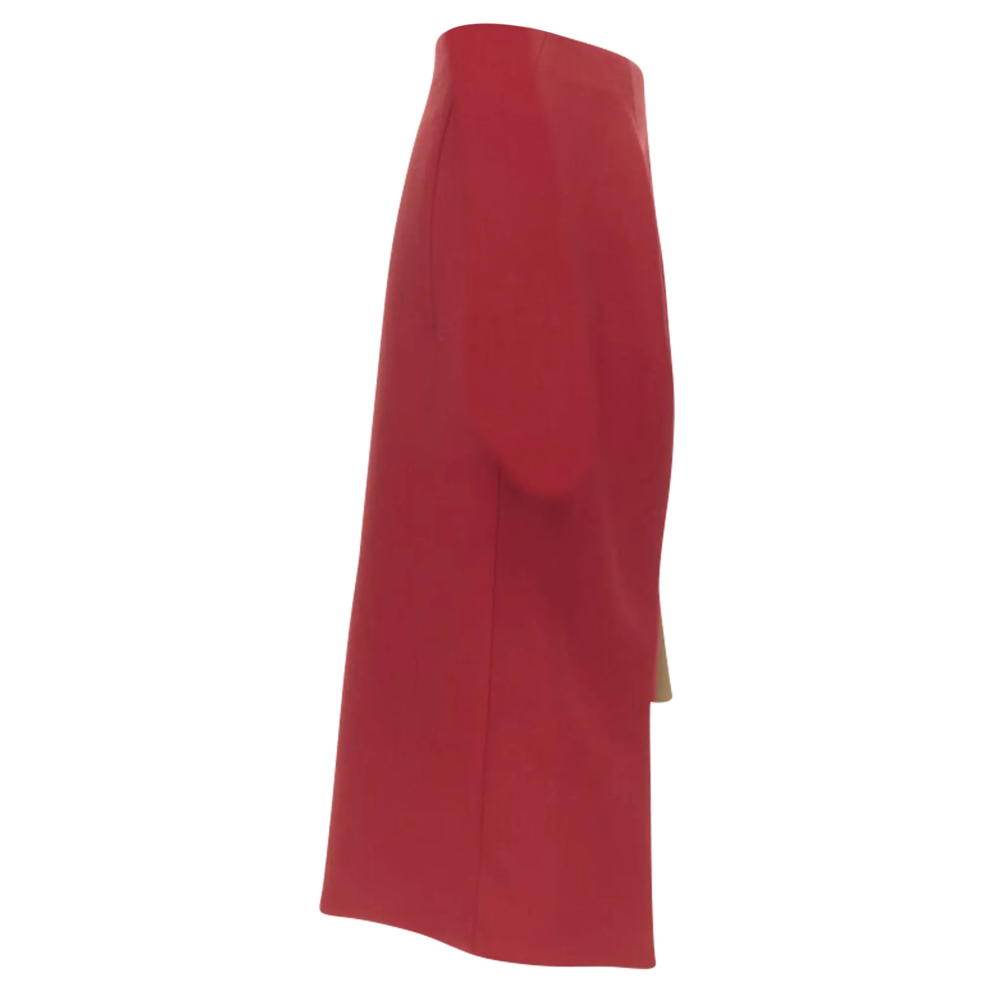 Marni wool silk lining curved hem midi skirt