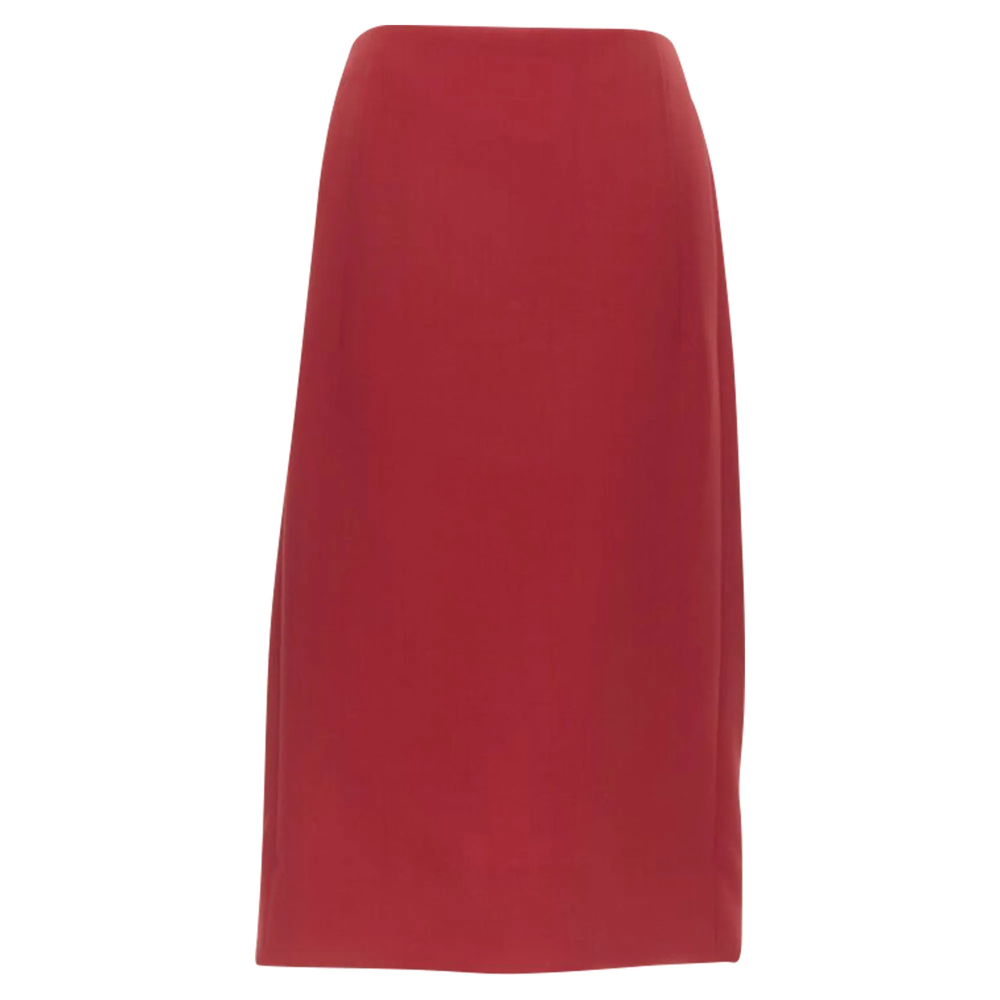 Marni wool silk lining curved hem midi skirt