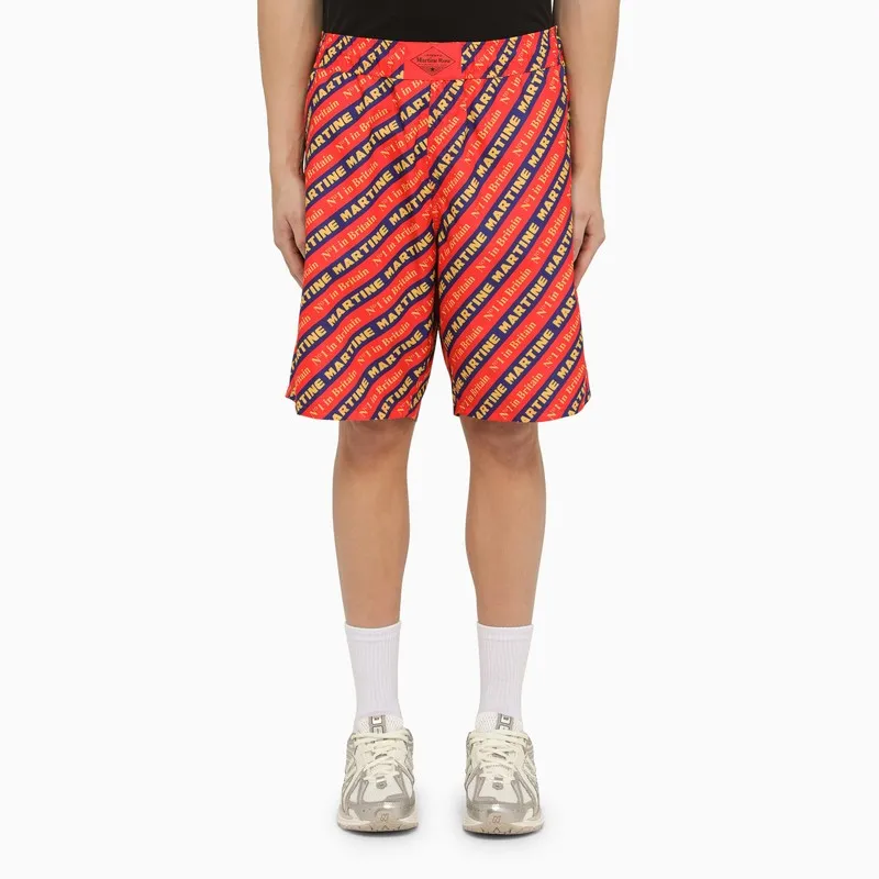 Martine Rose Men's Bermuda Shorts With Logo Print