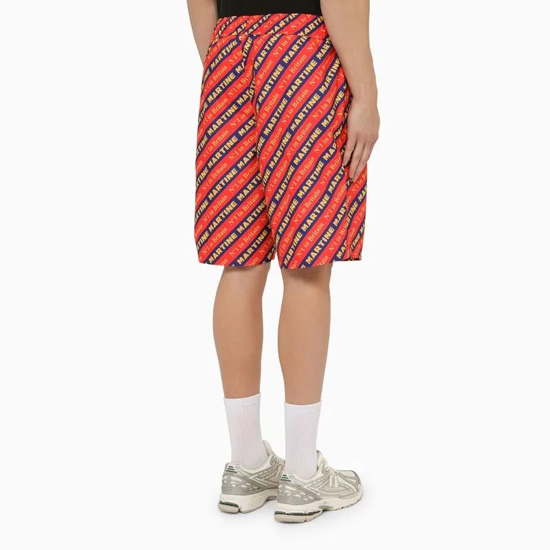 Martine Rose Men's Bermuda Shorts With Logo Print