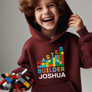 Master Builder Personalised Bricks Hoodie girls skirts clearance