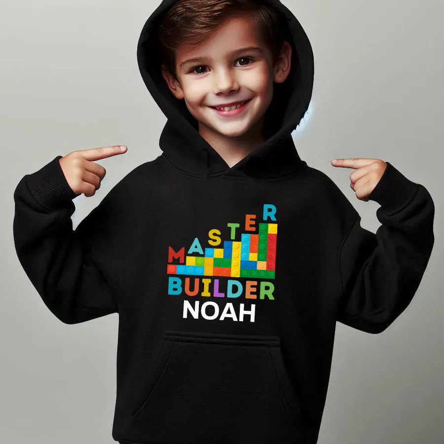 Master Builder Personalised Bricks Hoodie girls skirts clearance