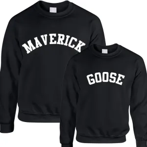 Maverick & Goose Matching Black Sweatshirts dads clothes cheap