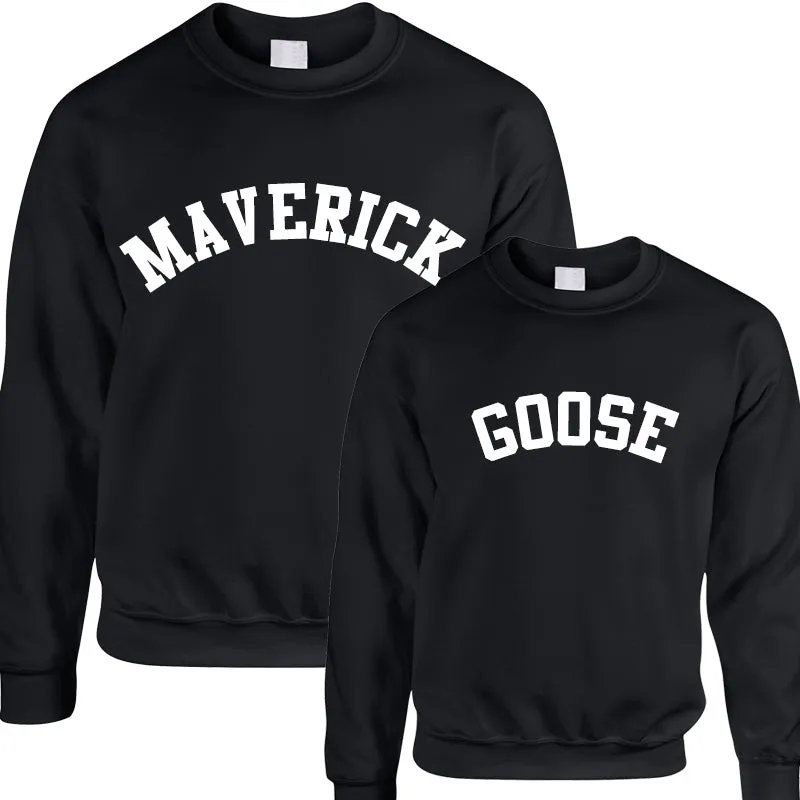 Maverick & Goose Matching Black Sweatshirts baby bump outfits discount