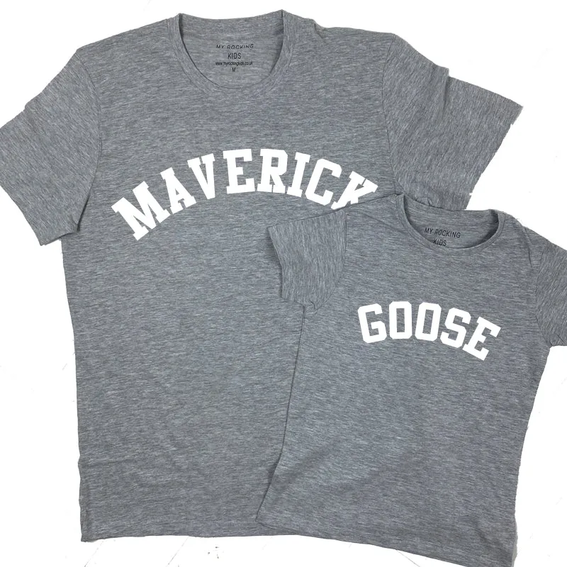 Maverick & Goose Matching Grey T-Shirts dads clothes cheap