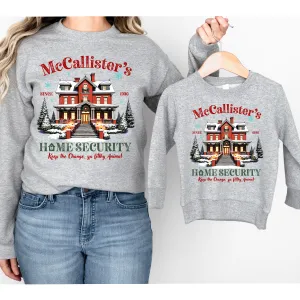 McCallister's Home Security Matching Grey Sweatshirts pregnancy clothes clearance