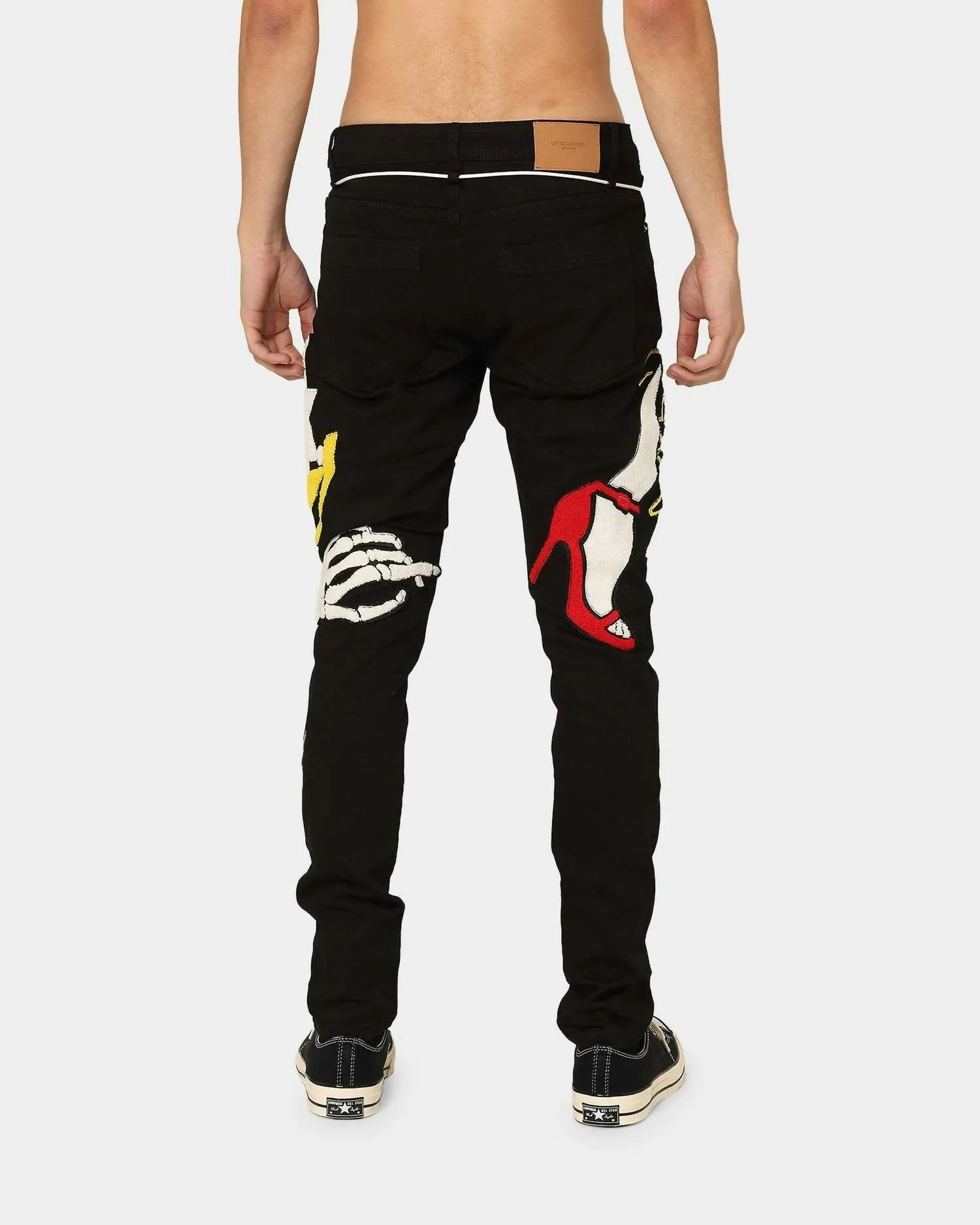 Men's Boulevard Puff Print Denim Pant In Black Wash