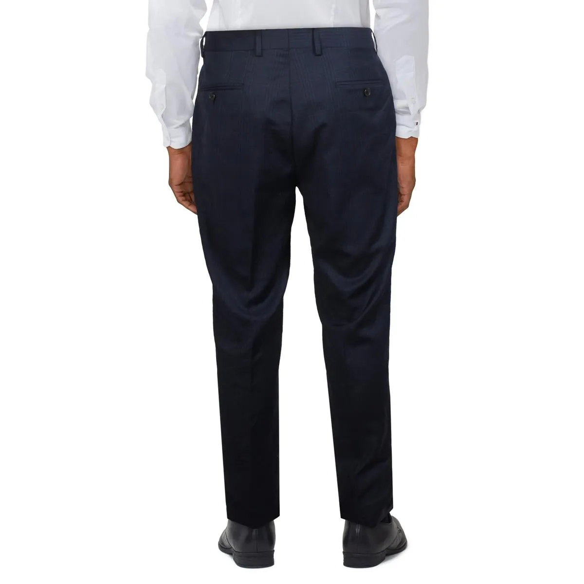 Mens Plaid Wool Dress Pants
