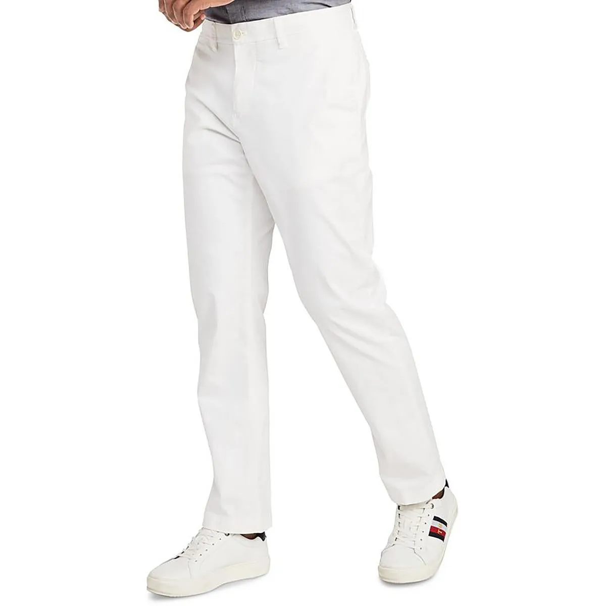 Mens Solid Cotton Dress Pants