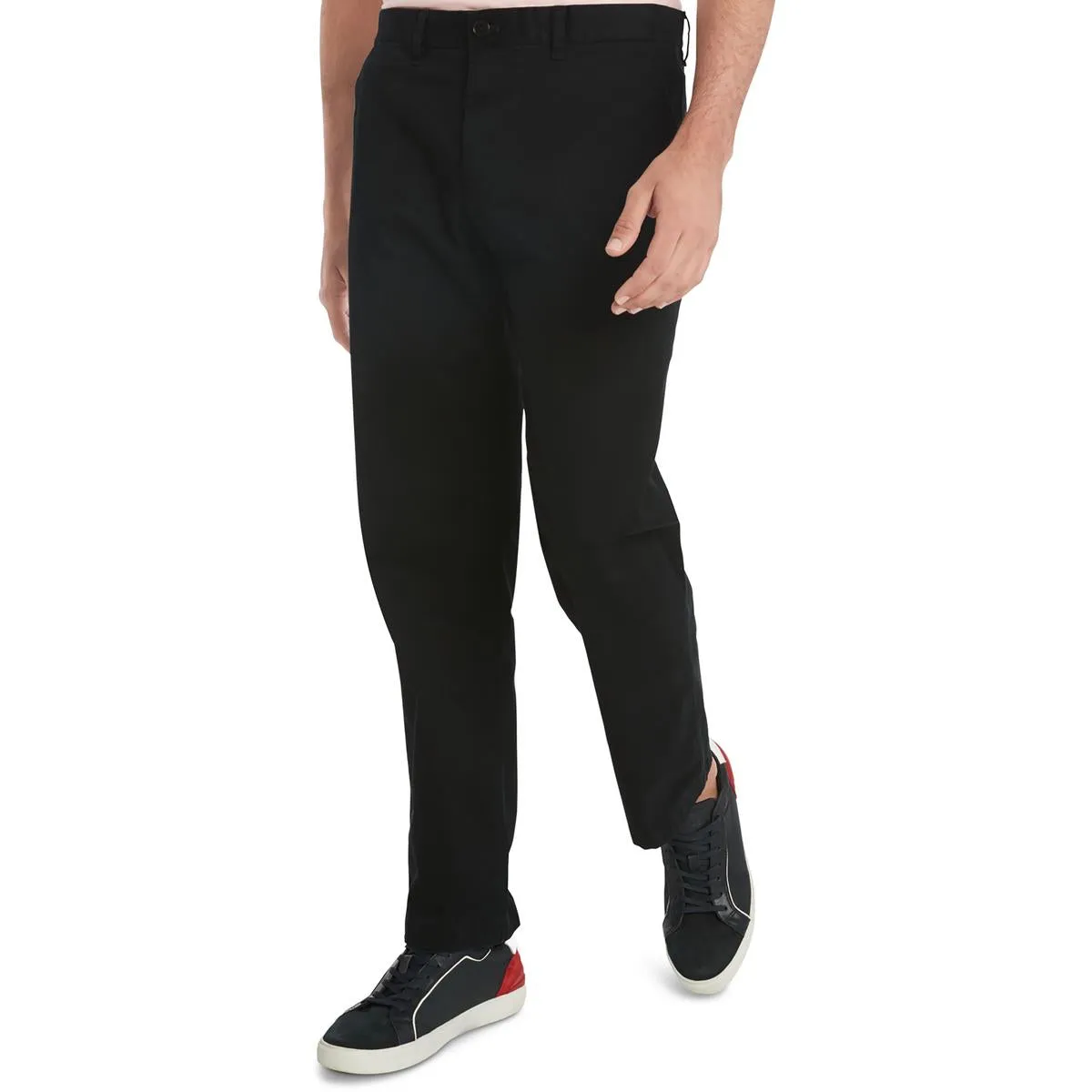 Mens Solid Cotton Dress Pants