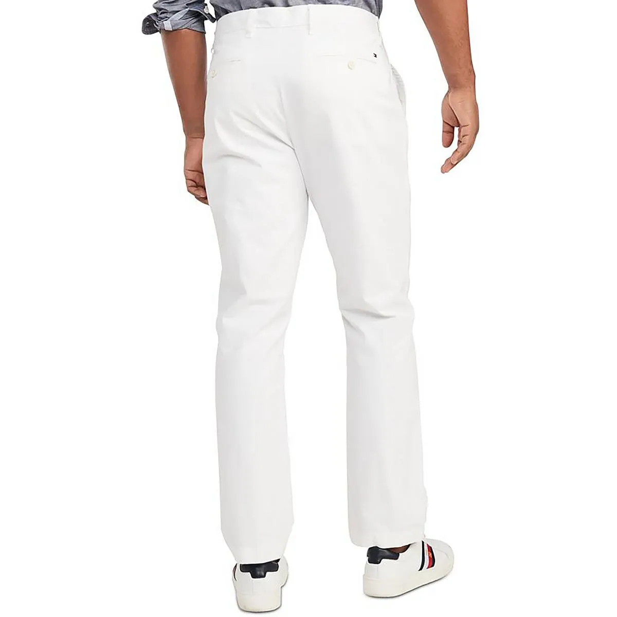 Mens Solid Cotton Dress Pants