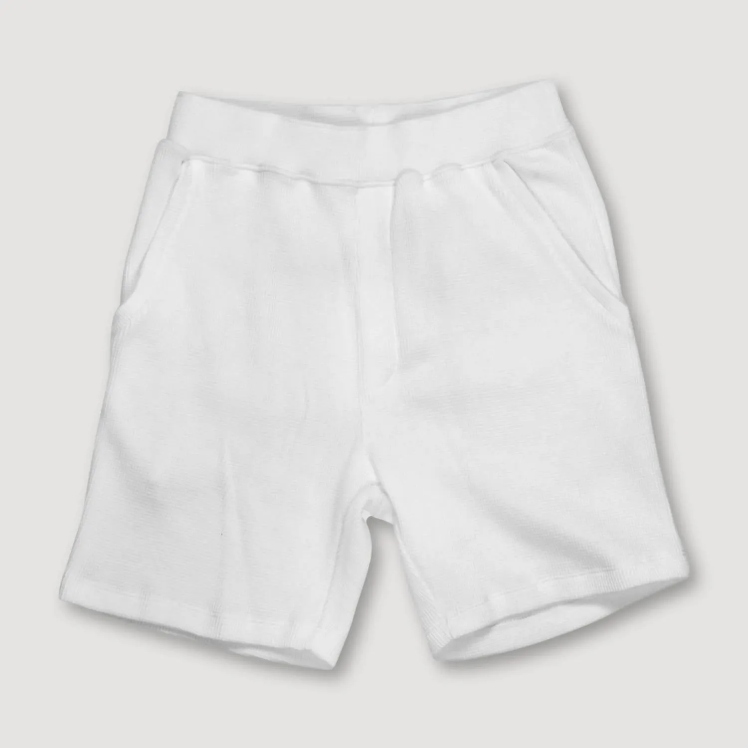 Men's Waffle Lounge Shorts In White
