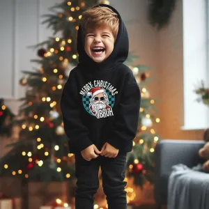 Merry Christmas Bruh Kids Hoodie discount girls tops